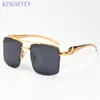 lunettes de soleil hip hop mode attitude pour hommes femmes lunettes en corne de buffle dame lunettes surdimensionnées à dessus plat lunettes gafas de sol216J