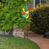 Bahçe Dekorasyonları 12x54inch Kinetik Rüzgar Spinners Dış Mekan Renkli Metal Yel değirmeni Veranda Çim Dekorasyonu