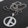 Pendant Necklaces 30 Stainless Steel Hollow Anti-war Logo Necklace Geometric Round Peace Sign GD Symbol Titanium Jewelry