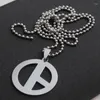 Pendentif Colliers 30 Acier inoxydable Creux Anti-Guerre Logo Collier Géométrique Rond Signe De Paix GD Symbole Titane Bijoux