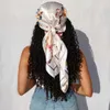 وشاح حريري جديد وملف للعلامة التجارية المصمم Kerchief Neck Head/Hair Sclves Bandana Handchief 90x90cm Headscarf J240106