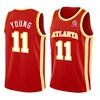 2023 2024 Trae Young Dejounte Murray Maglie da basket Retro Spud Webb Vince Carter Tracy McGrady 23 24 Mens City Atlantas Hawk Nero Camicia rossa