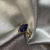 Bagues de cluster Marque Pure 925 Sterling Silver Bijoux pour femmes Goutte d'eau Coloré Gemstone Engagement Mariage Haute Luxe