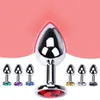 3 pièces/ensemble plug Anal en métal godemichet Anal jouets sexuels jouets pour femmes/hommes/Couples adultes jeu masturbateur Anal S/M/L diamant Sex Shop 240105