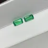 Luźne diamenty Octagon Cut Zielony Kolumbijski Szmaragd 4x8mm Kamień dla wisiorka