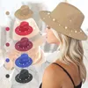 Berets Hat Pearls met handgemaakte Panama Fashion Ladies Fedora Baseball Caps 1776