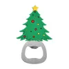 Öppnar Portable Christmas Bottle Opener Rostfritt stål Snöman Xmas Tree Bear Deer Santa -format presentkök Drop Leverans Home Gard DHN39