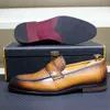 Mocassins Penny classiques en cuir véritable pour hommes, chaussures formelles de fête de mariage, faites à la main, à la mode, pour bureau et affaires