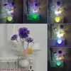 1 florero LED con sensor nocturno inteligente estándar de EE. UU., luz nocturna colorida, luz LED con control de luz inteligente, ahorro de energía, para el día de San Valentín, luz nocturna navideña de Pascua