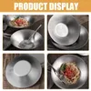 Ensembles de vaisselle bol de service en acier inoxydable aliments salade soupes fruits grande capacité (19 cm)