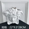 北欧の人間の顔樹脂花瓶メデューサフラワーアレンジゴルゴン豪華な乾燥オフィスホームインテリア240106