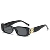 Chegada futurista retângulo bb logotipo óculos de sol feminino masculino uv400 marca designer preto rosa leopardo pequenos oculos de sol308i