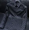 Diseñador de lujo para hombre camisas casuales camisa de vestir atlético slim fit manga larga con botones de negocios tops ropa