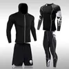 Compressiesportkleding voor heren Gymbroek Trainingskleding Workout Joggen Sportset Hardlopen Rashguard trainingspak voor heren 240106