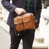 Pastas de couro genuíno masculino crossbody saco casual negócios satchels mensageiro masculino grande capacidade ombro masculino sacos para portátil