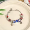 Crystal Family Gift Pan Large Hole Beaded Jewelry New Year DIY Children Snake Bone Bracelet for Women