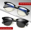 Blue Light Blocking Glasses Computer Reading Glasses Pochromic Sunglasses Chameleon Sun Glasses Male Women Semi Rimless Y2006192336