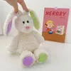 35CM Colorful Rabbit Toys Soft Fluffy Stuffed Animals Cute Bunny Plush Sleeping Toy For Children Friends Birthday Gifts 240106