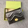 Marmont Nyckel plånbokhållare Luxury Designer Flap Purses Mens Real Leather Five Card Fack med Box Walls Womens Coin Purse Cardholder Organizer Card Wallets