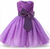 Vestidos para niñas Vestido para niña pequeña Bautismo con lazo grande para el primer año Fiesta de cumpleaños Ropa de boda Tutu Vestido esponjoso Entrega de gota OT4QO