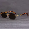 Tam Zerozin Cam Güneş Gözlüğü Erkekler İçin Erkek Çıkarık Güneş Gözlükleri Kahverengi lens Anti Scratch Marka Tasarımcısı Vintage Eyewear224b