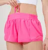 ll Dames Yoga Shorts Outfits Met Oefening Fitnesskleding lu Korte broek Meisjes Hardloopbroek Sportkleding Zakken lu46775