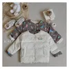 Jackets Winter Children Long Sleeve Warm Coat Baby Girl Floral Down Fashion Infant Boy Thick Double Sided Kids Clothes