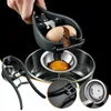 304 Stainless Steel Egg Opener Manual Kitchen Tools Egg Opener Quick Egg Beater Egg Yolk White Separator Eggs Scissors Cracker 240105