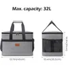 32L Soft Cooler Bag with Hard Liner Large Insulated Picnic Lunch Bag Box Cooling Bag for Camping BBQ Family Outdoor Activities 240106
