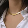 Chains 6mm Classic Chain Necklaces For Women Girls Gold Stainless Steel Herringbone Link Chokers Jewelry Gifts DDN3124367126