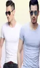 Men Tshirt Spandex Fitness Gym Clothing Man Tops Tees T Shirt For Male Solid Color Tshirts multi Colors TShirt XS2XL5393596