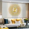 Creative Crystal Wall Clock Modern Design Large Home Decoration Living Room TV Background Metal Silent Hanging 240106