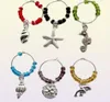 Neuheit 50 Sets versilberte Perlen Weinglas Charms Meer Charm Club Party Dekoration Abschlussball Geschenk7017800