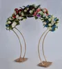 Décoration nouveau rack de fleurs de style Gold Arch Stand Road Lead Mouring Mariage Centrophitpiece Rack Flower pour une fête d'événement Décoration