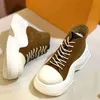 Designer luxury casual shoes khaki women high-top sneakers flat high-fashion wear with the same fashion star Donkey brand