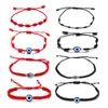 Braccialetti Turco Malocchio Bracciale con cordino intrecciato a mano in filo rosso per donna Uomo Fascino Corda portafortuna regolabile Gioielli per amicizia Regali