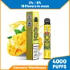 Autentyczny hapd bar 4000 Puff Bar Oryginalne jednorazowe pióro Vape Pióro E 2% 5% NIC Cewka z cewką Prefillowaną podwodziny 850 mAh Bateria Nie ładowana szybka czas dostawy