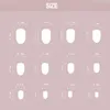 Накладные ногти глянцевые розовые круглые кончики накладные многоразовые привлекательные накладки для модных украшений для рук для девочек