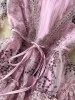 Abito estivo elegante con ricamo floreale da donna o collo rosa in pizzo patchwork con coulisse allacciatura dolce festa per ragazze mini