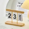 Nordic Living Room Office Decorationwooden Calender Ornament Modern Desk Accessories Simple Home Decor Craft Gift 240106