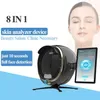 Máquina analisadora de pele facial de alto pixel 3D AI Espelho mágico colorido inteligente Diagnóstico de imagem digital Dermatoscópio Scanner facial Máquina de análise de pele Visia