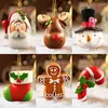 Christmas Decorations 6Pcs Cute Cartoon Series Flat Back Resin DIY Craft Hanging Decoration Accessories