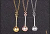 Pendant Necklaces Pendants Jewelry Jg1 JewelryChain Gold Sier Crown Mini Teapot Royal Alice Snuff Necklace Spoon Necklace 4354046