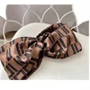 Designer 100% Silk Cross Headbands 2022 Women Girl Elastic Letter Brown Satin Hair bands Retro Turban Headwraps Gifts headband275E