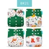 Happyflute Desig 4pcs OS Pocket Diaper Myblable wielokrotnego użytku chłonna ekologiczna pieluszka Regulowana dziecko pieluszki 240105