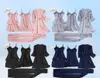 Satin Lace Pajamas Set Women 5PC Strap Top Pants Sleepwear Sleep Suit Spring Autumn Pyjamas Home Wear Nightwear Robe Gown MXXL3926276