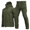 Sportbekleidung 5XL Herren Taktischer Winter-Militäranzug Softshell Winddicht Wasserdicht Spezielle Trainingsjacken Warme Fleece-Cargo-Armeeuniform