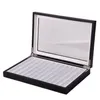 Boîte à stylos en bois 12, présentoir, mallette de rangement, porte-stylo, boîte de rangement de collection avec fenêtre transparente, noir 243M