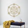 GÉOMÉTRIE SACÉE Sticker Mural Cube de Métatron Alchimie Géométrique Mur Vinyle Autocollant Mural Affiche Pour mur Ligne Cercle Mandala J01254L