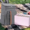 Large Capacity Outdoor Picnic Backpack Insulated Cooler Oxford Cloth Backpack Leakproof Soft Cooler Bag Lightweight Backpack 240106